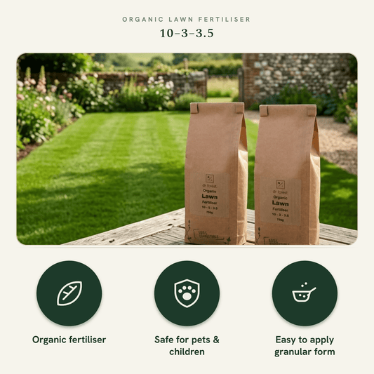 Organic Lawn Fertiliser 10-3-3.5 | High Nitrogen Grass Feed | Dr Forest