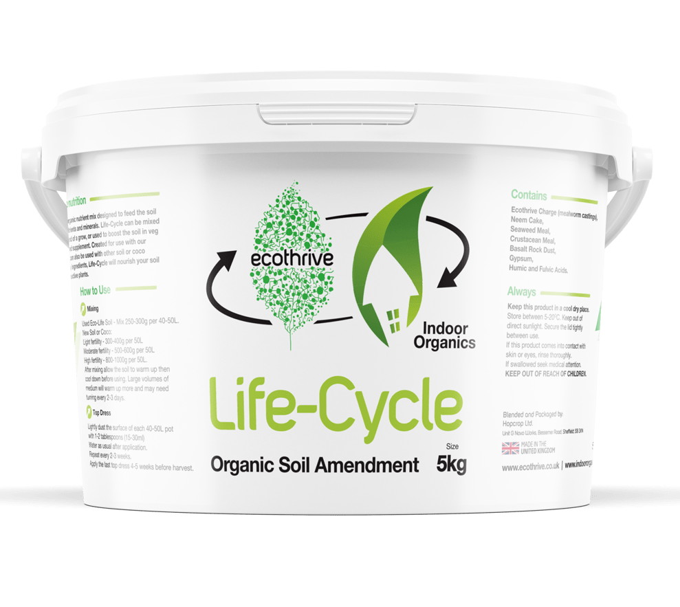 Life-Cycle. Organic Soil Amendment by Indoor Organics & Ecothrive.