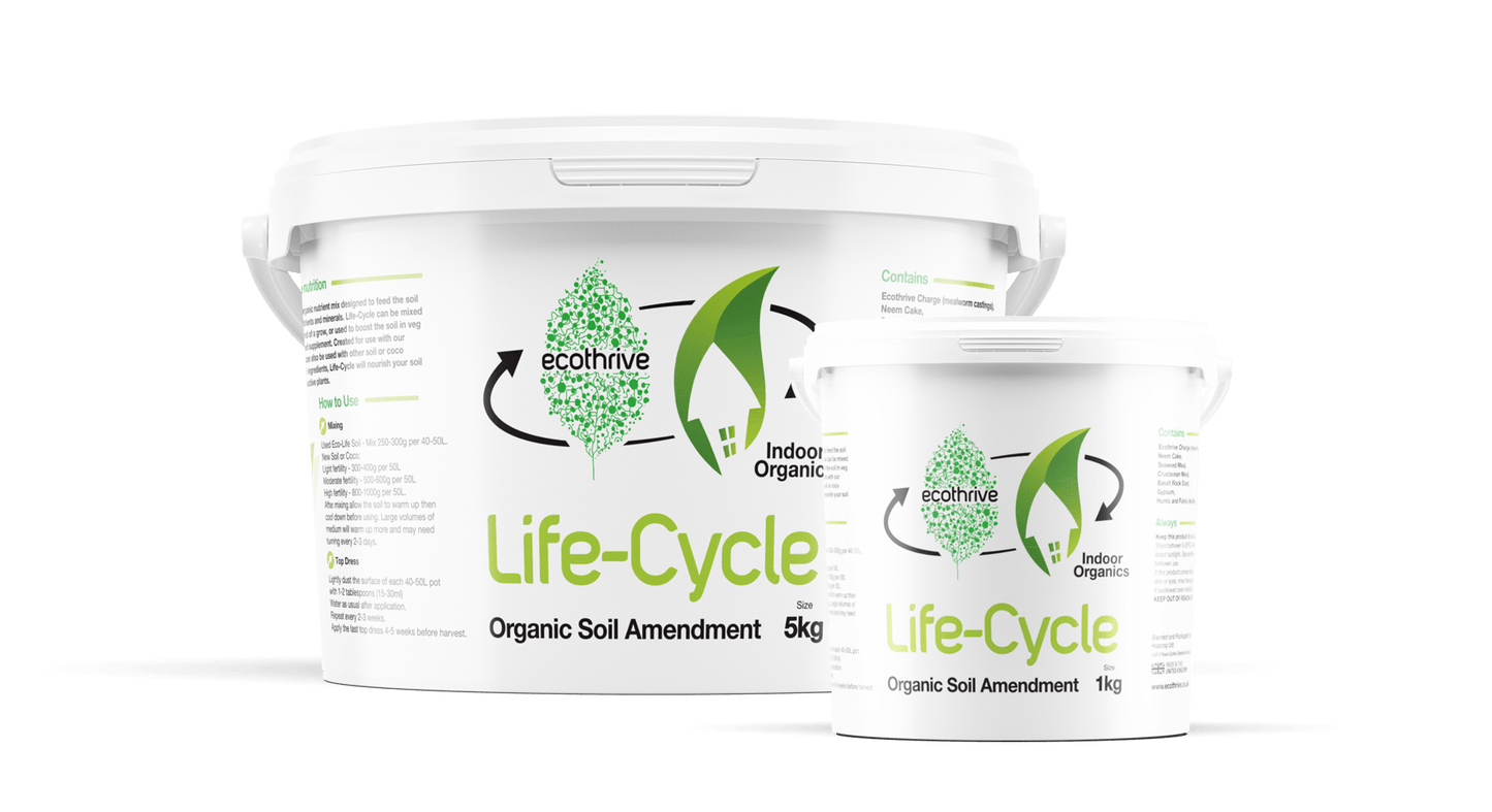 Life-Cycle. Organic Soil Amendment by Indoor Organics & Ecothrive.