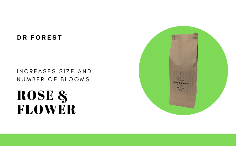 Dr Forest's Organic Flower and Rose Fertiliser. Natural Plant Food for Vibrant Blooms & Garden Growth - Slow Release Nutrient Booster. Compostable Packaging. - Dr Forest