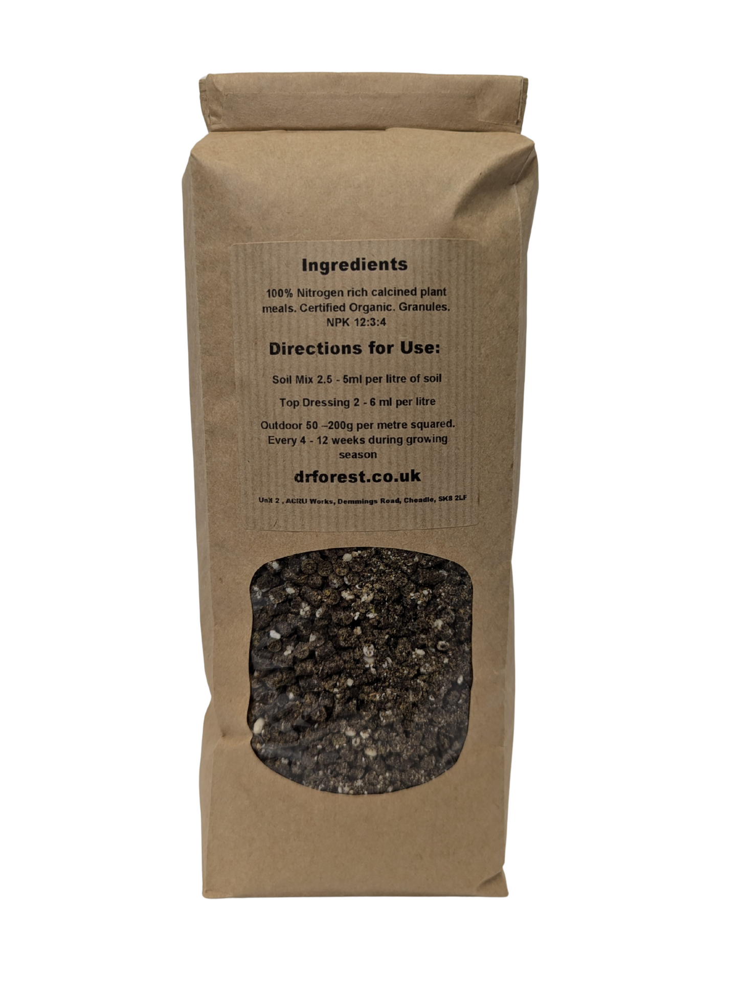 Organic Nitrogen Meal | High Nitrogen Fertiliser 12-3-4 | Granular Fertiliser for Lawns, Gardens & Vegetables - Dr Forest