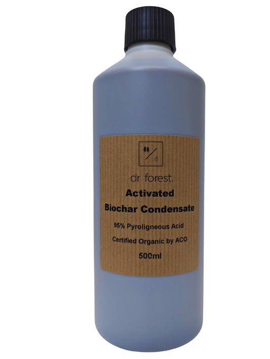 Organic Activated Biochar Condensate | Rich In Wood Vinegar | Natural Bio-Stimulant Dr Forest