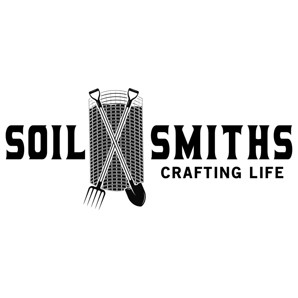Soil Smiths Living Feed — Soil Smiths Crafting Life logo with crossed fork and spade graphic