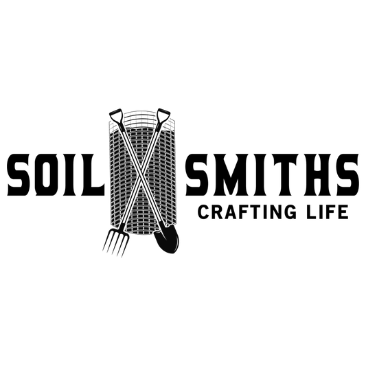 Soil Smiths Living Feed — Soil Smiths Crafting Life logo with crossed fork and spade graphic