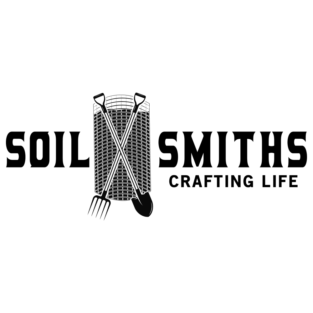 Soil Smiths Living Feed — Soil Smiths Crafting Life logo with crossed fork and spade graphic