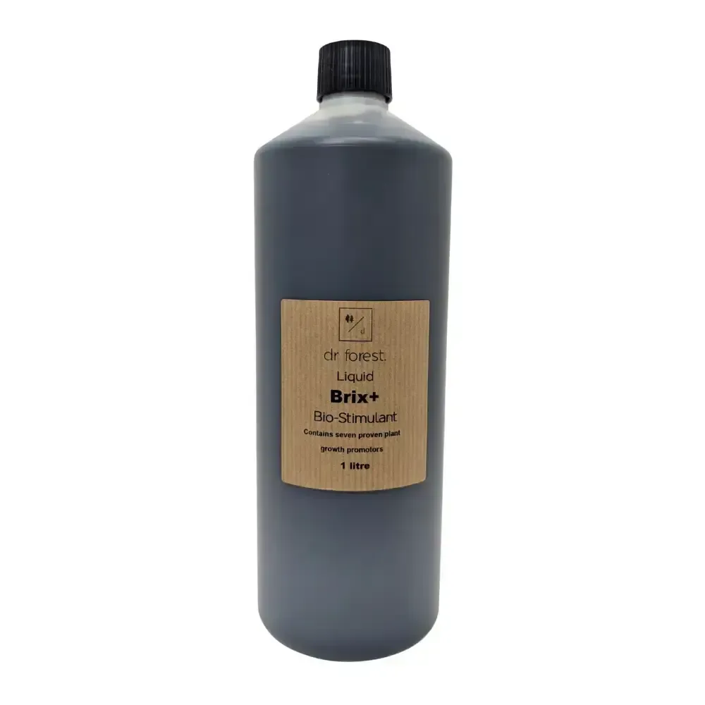 Dr Forest Liquid Brix+ Bio-Stimulant 1 litre bottle with kraft label — biostimulants range