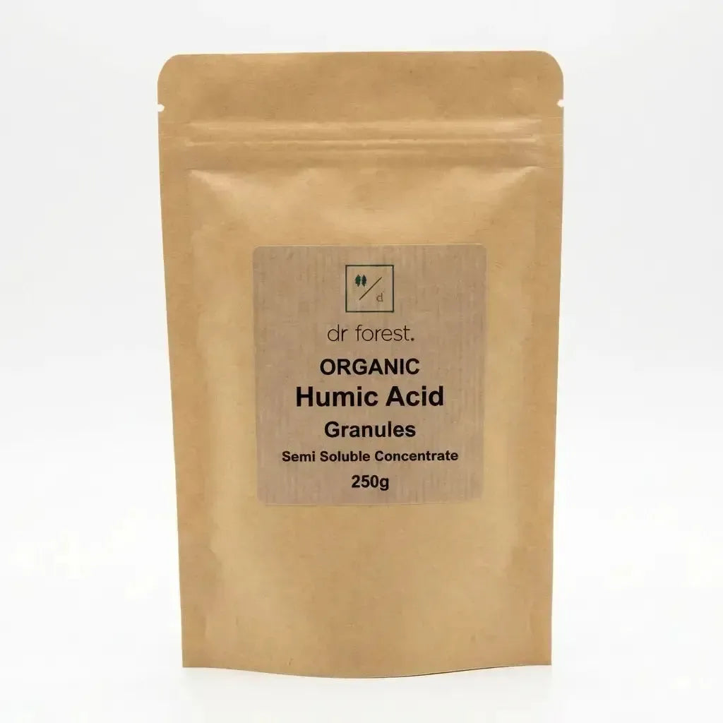 Dr Forest humic and fulvic acid kraft resealable pouch — humic and fulvic acid range