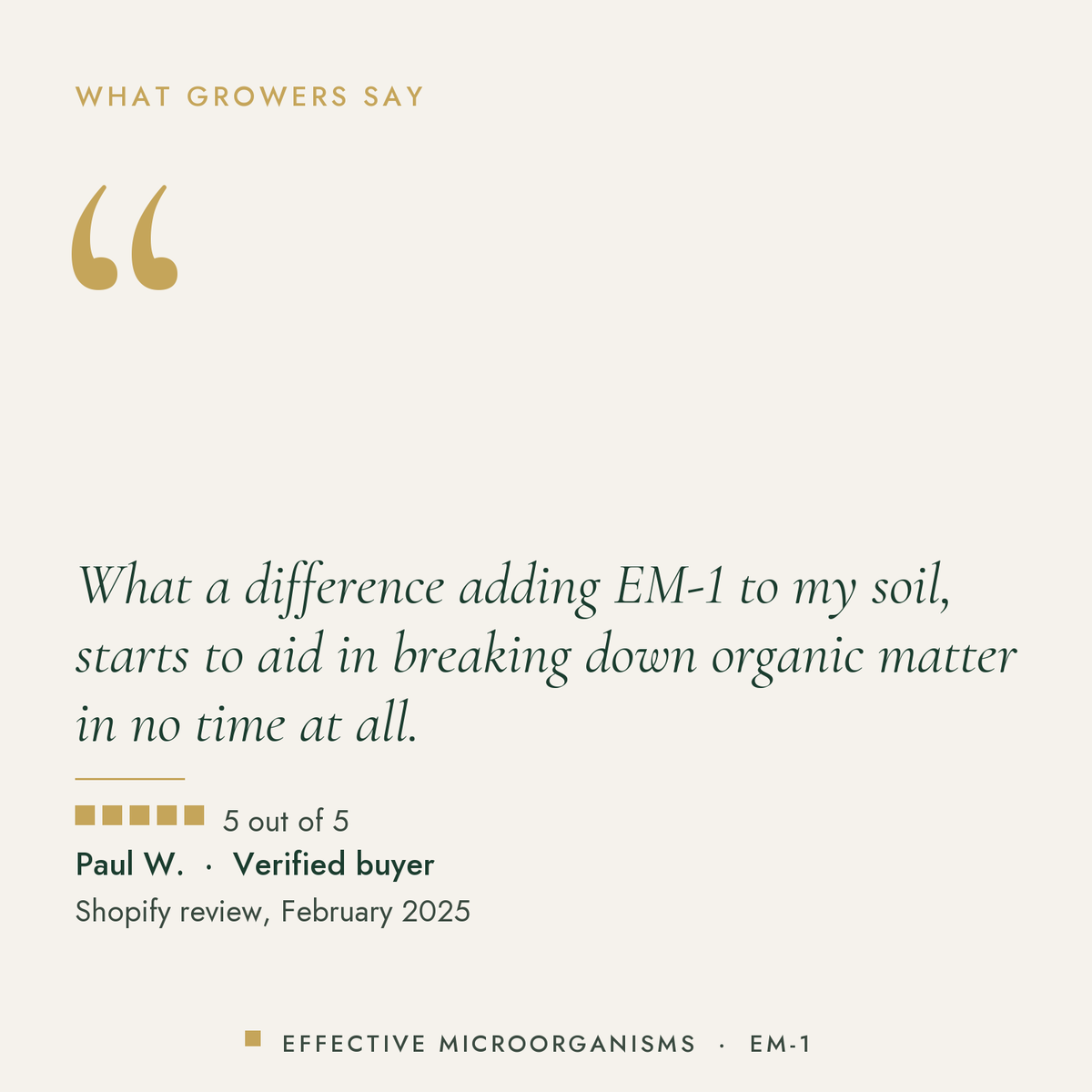 Customer review of Dr Forest EM-1 Effective Microorganisms concentrate, 1 L, 5 out of 5: What a difference adding EM-1 to…