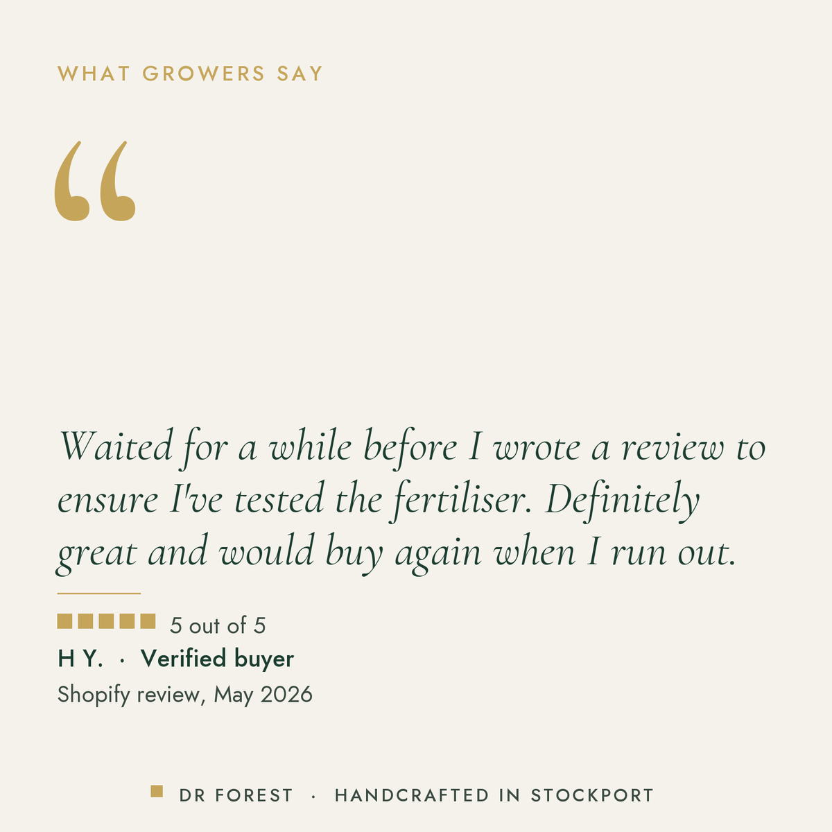 Customer review of Dr Forest Fruit & Vegetable Fertiliser 4-5-6, 5 out of 5: Waited for a while before I wrote a review to…