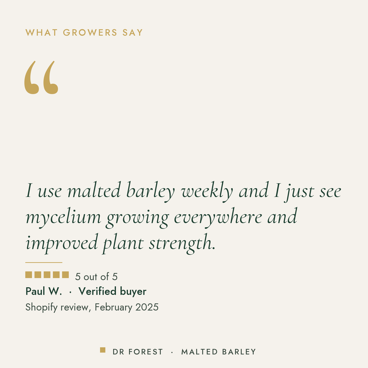 Customer review of Dr Forest Malted Barley, 250+ WK diastatic malt, 5 out of 5: I use malted barley weekly and I just see…