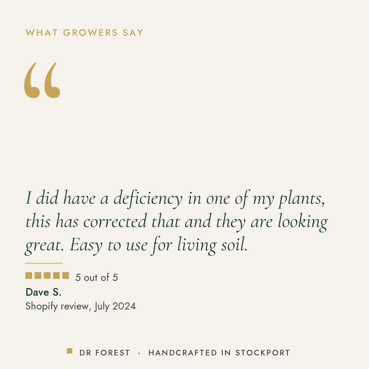 Customer review of Dr Forest Organic Bloom Fertiliser 2-8-4, 5 out of 5: I did have a deficiency in one of my plants, this…