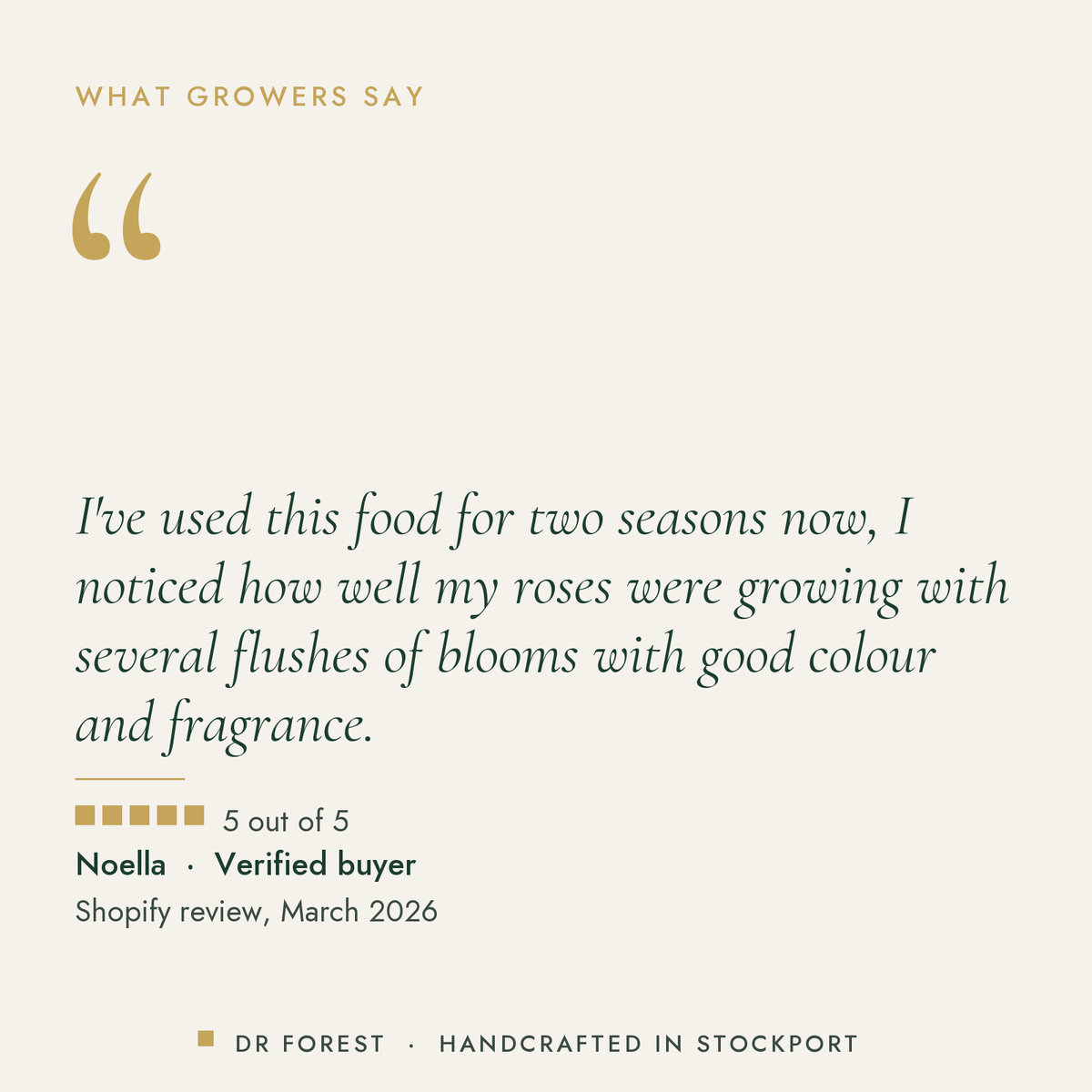 Customer review of Dr Forest Rose & Shrub Feed 5-3-5, 5 out of 5: I've used this food for two seasons now, I noticed how…