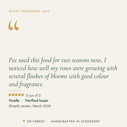 Customer review of Dr Forest Rose & Shrub Feed 5-3-5, 5 out of 5: I've used this food for two seasons now, I noticed how…