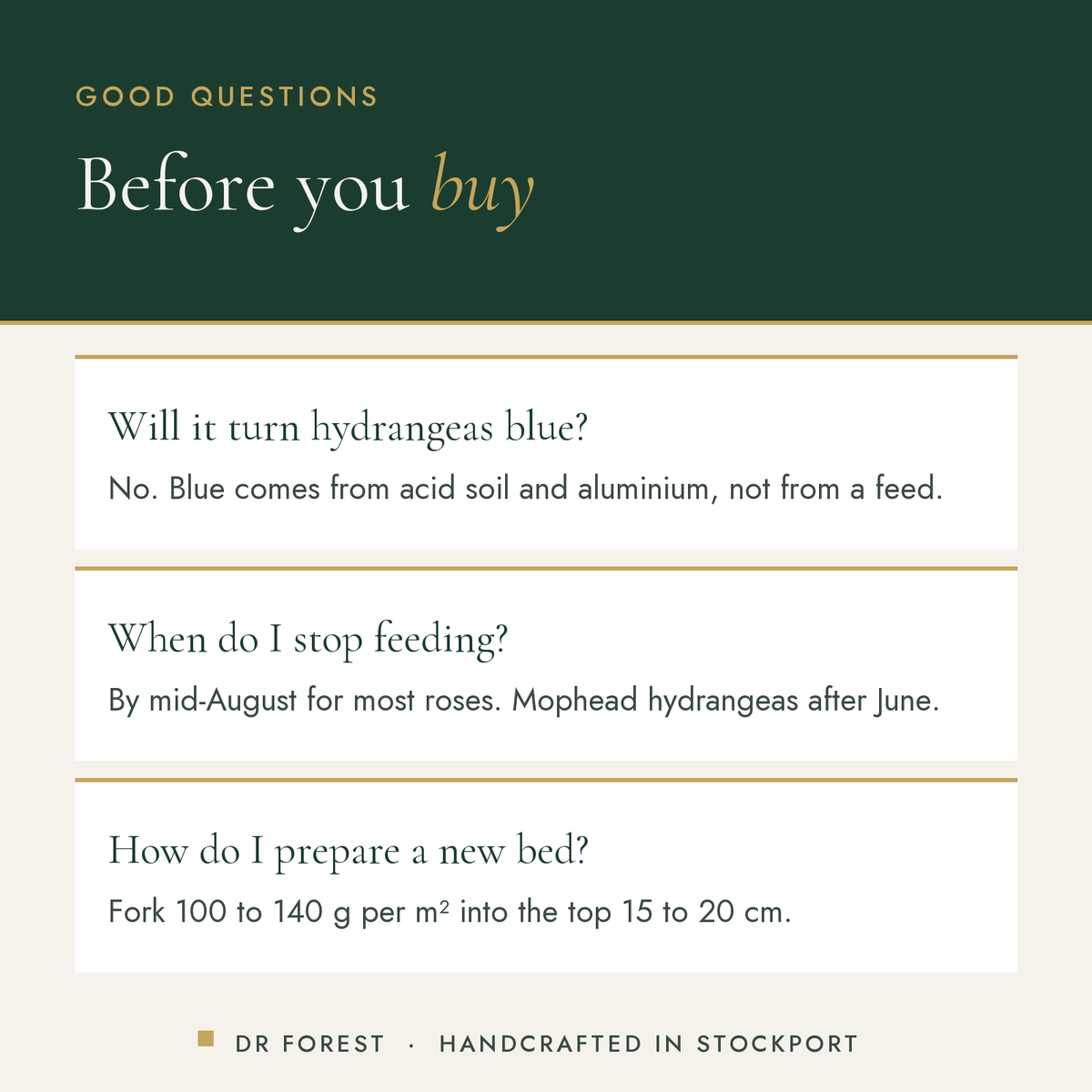 Dr Forest Rose & Shrub Feed 5-3-5 common questions: Will it turn hydrangeas blue? When do I stop feeding? How do I prepare…