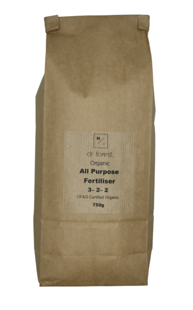 Organic All-Purpose 3-2-2 Fertiliser. OF&G CERTIFIED ORGANIC Dr Forest