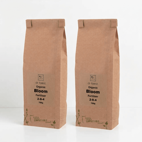 Dr Forest Organic Bloom Fertiliser 2-8-4, a high phosphorus flowering feed