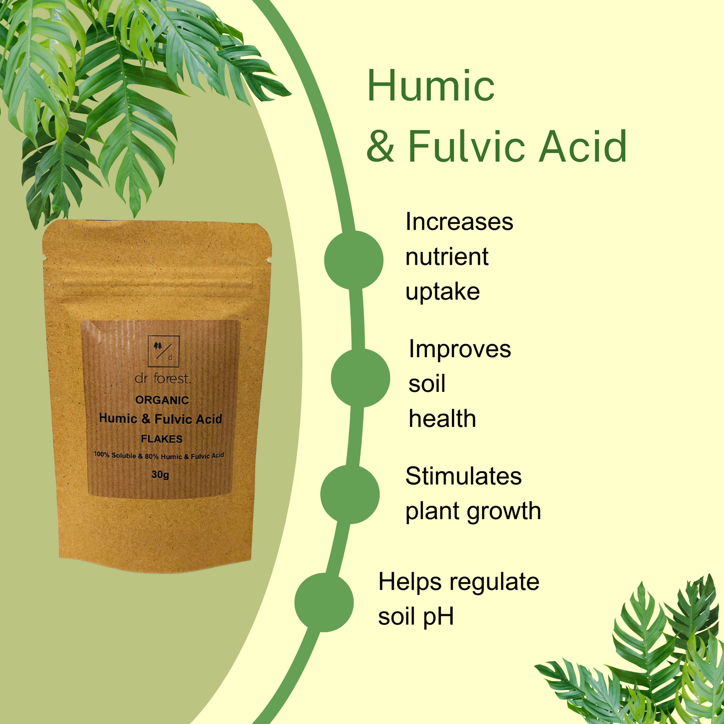 Organic (OMRI) Humic & Fulvic Acid. 100% Soluble. 50% Humic Acid & 30% Fulvic Acid. - Dr Forest