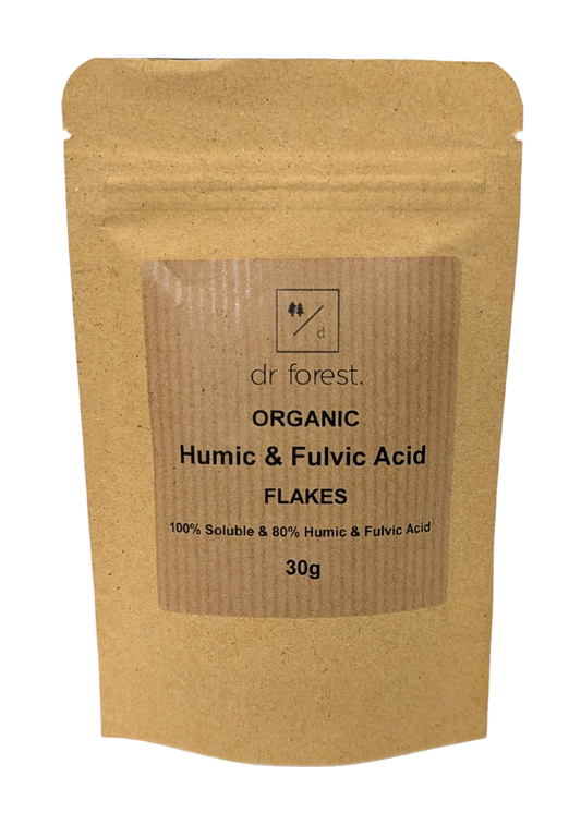 Organic (OMRI) Humic & Fulvic Acid. 100% Soluble. 50% Humic Acid & 30% Fulvic Acid. - Dr Forest