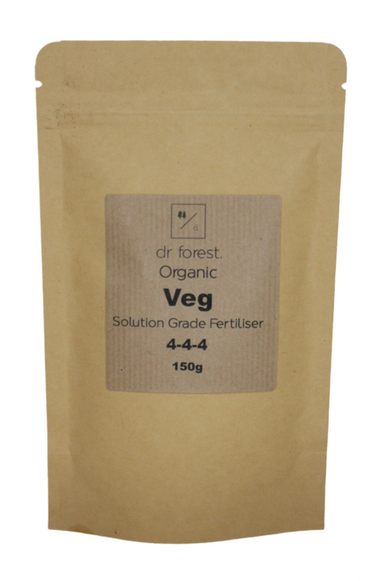 Organic VEG 4.4.4 Solution Grade Fertiliser. Fast Release Dr Forest