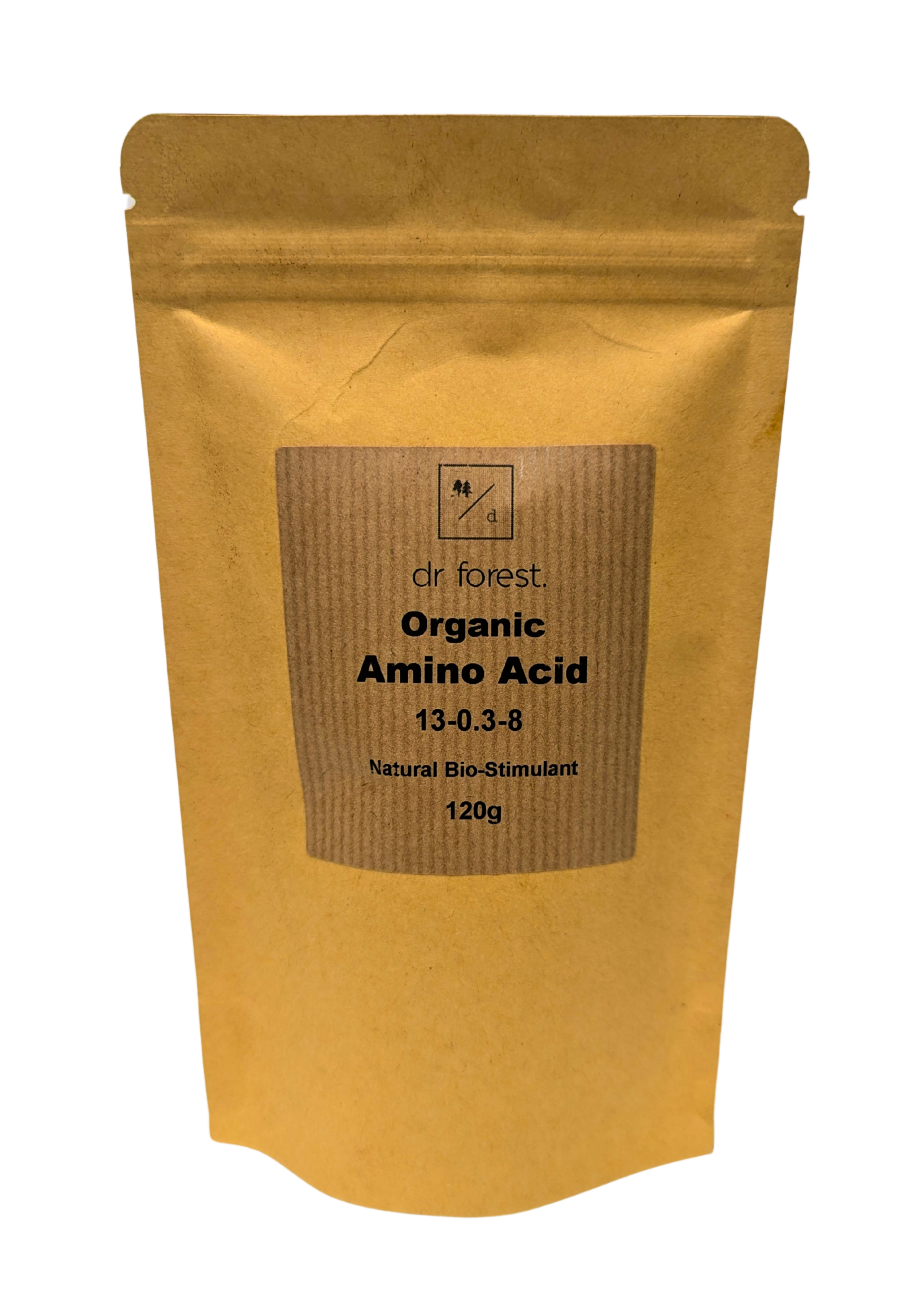 Organic Amino Acid Bio-Stimulant/Fertiliser | 13-0.3-8 | 100% Water-Soluble | 84.8% Amino Acids - Dr Forest