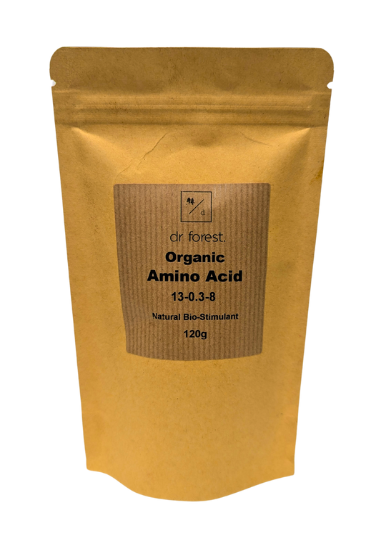 Organic Amino Acid Bio-Stimulant/Fertiliser | 13-0.3-8 | 100% Water-Soluble | 84.8% Amino Acids - Dr Forest