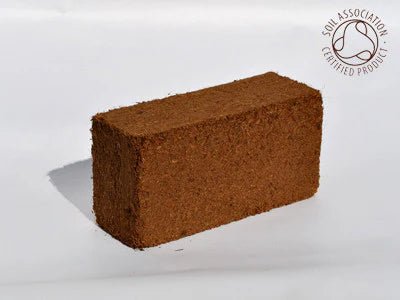Organic Coco Coir Bricks. 1 brick = 9 litres coco coir. Zero Plastic.