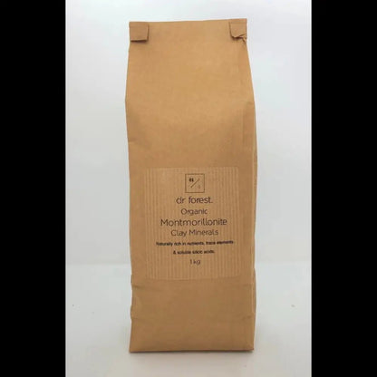 Montmorillonite Clay — 1kg kraft paper bag with dr forest Organic Montmorillonite Clay Minerals label