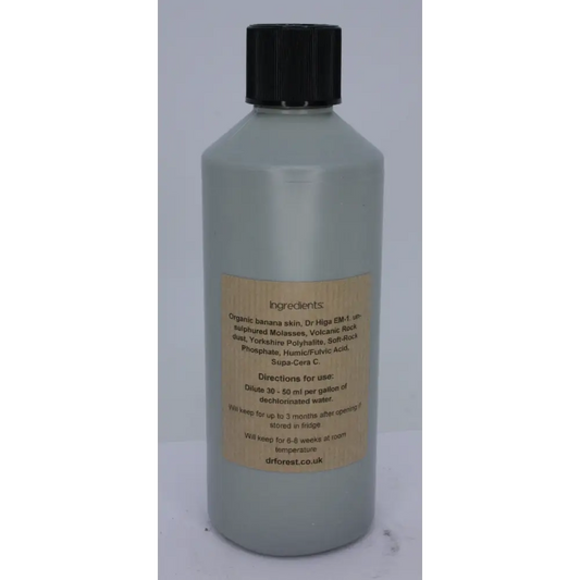 Organic Liquid Bloom Booster — back of bottle with Ingredients panel and Directions for Use