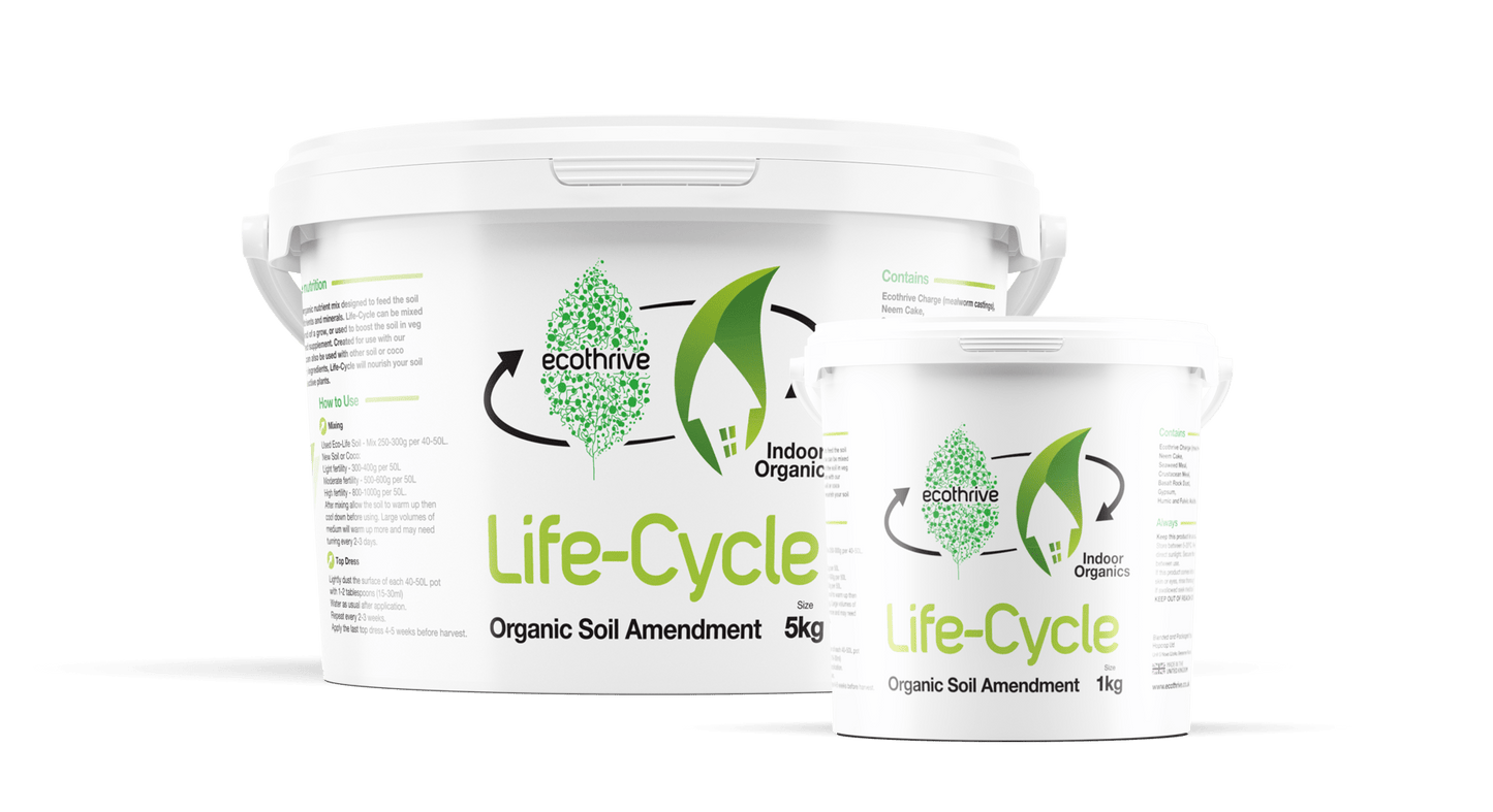 Life-Cycle. Organic Soil Amendment by Indoor Organics & Ecothrive.