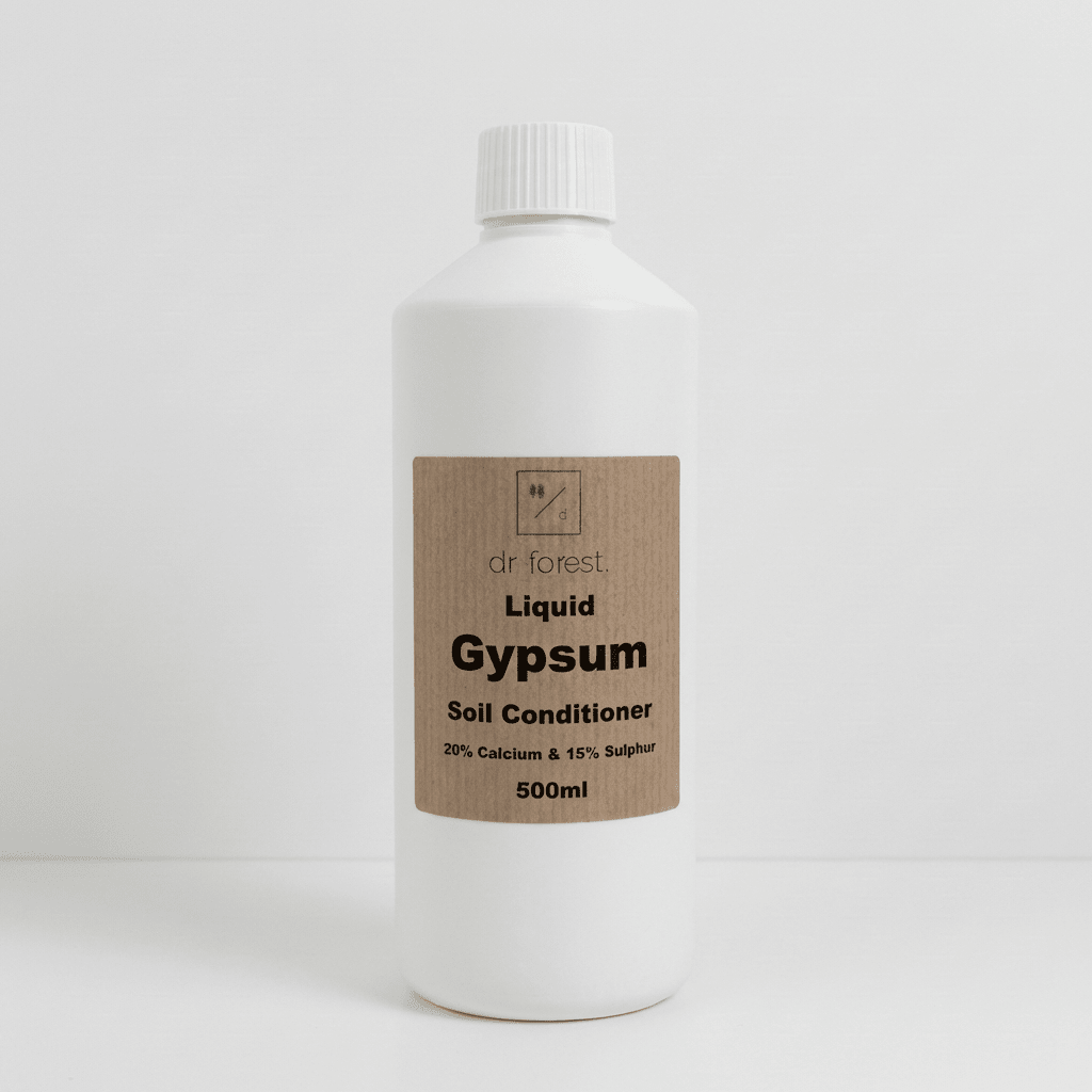 Dr Forest Liquid Gypsum, white bottle with ribbed cap