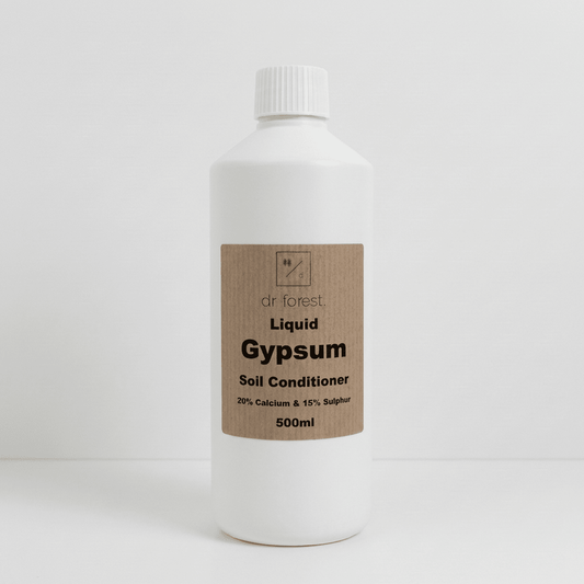 Dr Forest Liquid Gypsum, white bottle with ribbed cap