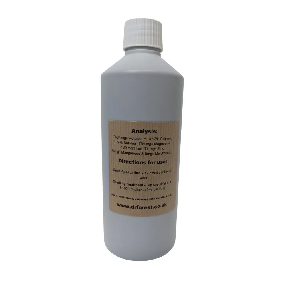 Liquid Calcium Phosphate — back of white bottle with Analysis panel and Directions for use