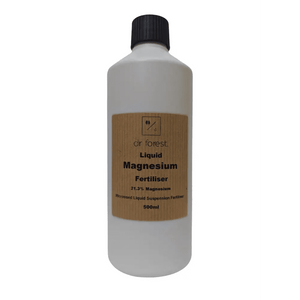 Organic Liquid Magnesium — 500ml white bottle with black cap; kraft label: Dr Forest Liquid Magnesium Fertiliser 21.3% Magnesium