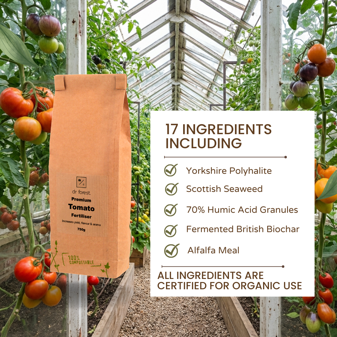 *New* Premium Tomato Fertiliser | Slow Release Natural Plant Food | Made with Organic Ingredients Dr Forest
