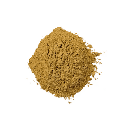 Rock Phosphate Fertiliser — pile of fine ochre-tan rock phosphate powder