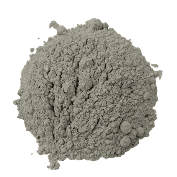 Trace Element Mineral Mix — mound of fine pale-grey mineral powder