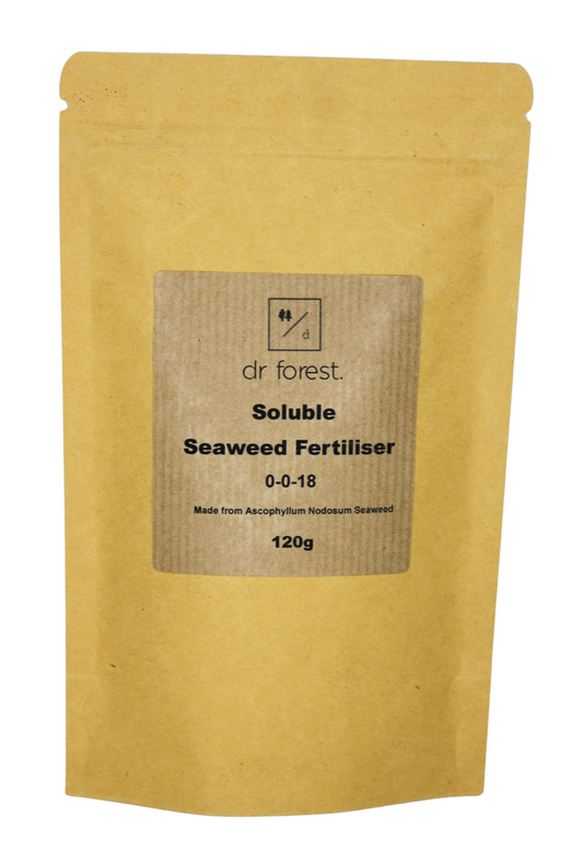 Soluble Seaweed Fertiliser derived from Kelp 0-0-18. OMRI Organic - Dr Forest