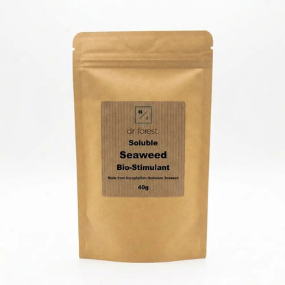 Seaweed Powder — 40g kraft pouch with dr forest Soluble Seaweed Bio-Stimulant, made from Ascophyllum nodosum