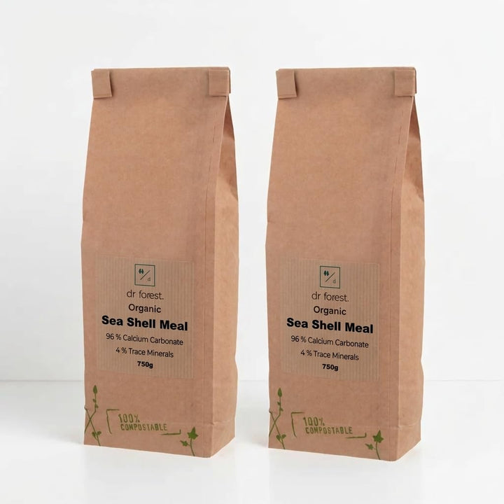Dr Forest Sea Shell Meal kraft pack on white