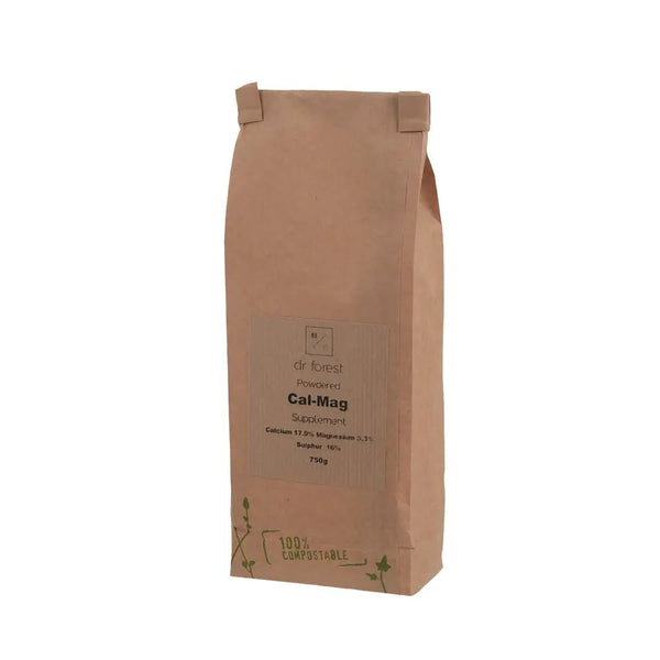 Dr Forest Cal-Mag Supplement — 750g kraft paper bag, Powdered Cal-Mag Supplement, Calcium 17.9% Magnesium 5.3% Sulphur 16%