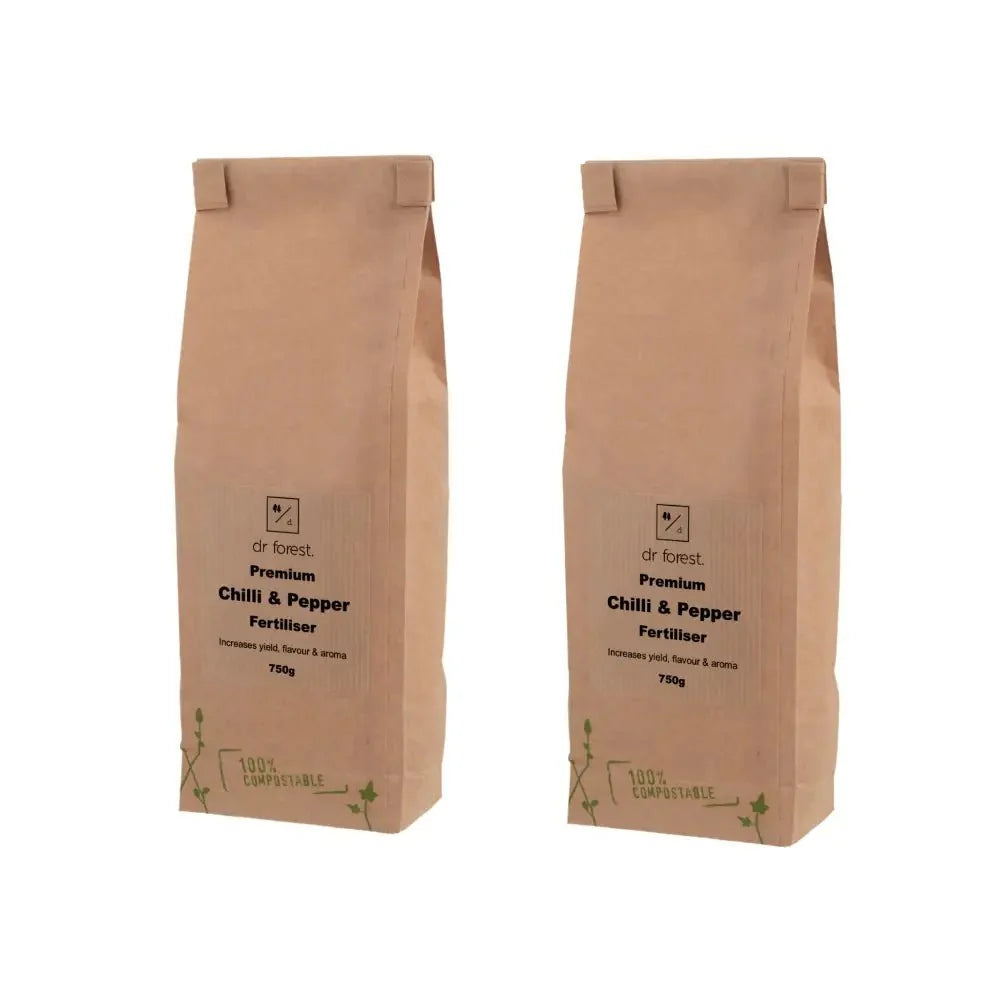 Chilli and Pepper Fertiliser, 1.5kg, part of the Tomato, Chilli and Strawberry Feed Trio from Dr Forest