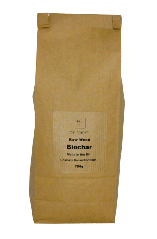 Raw Wood Biochar by Dr Forest. Made in the UK.
