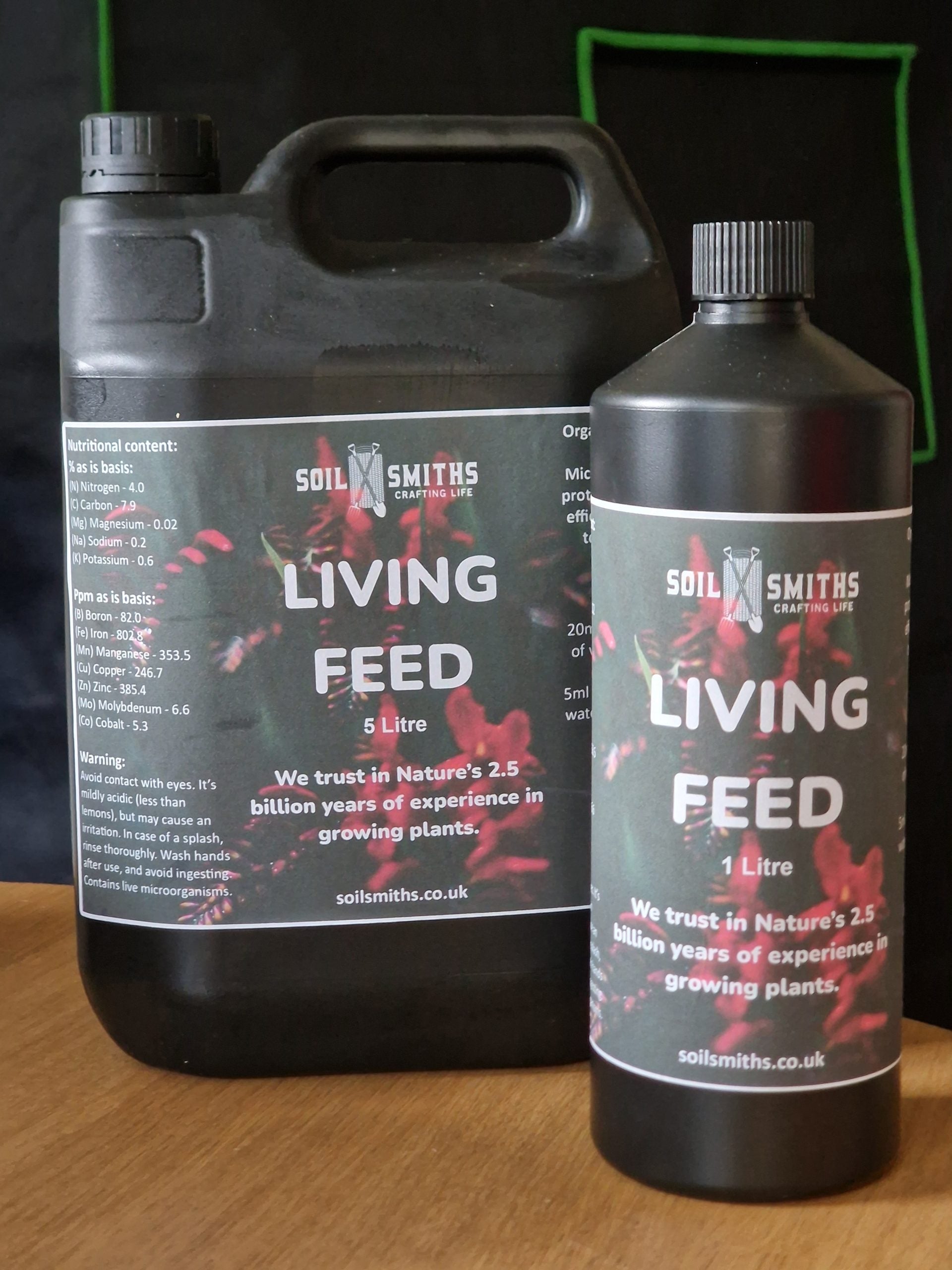 Soil Smiths Living Feed. Liquid Foliar and Feed - Dr Forest