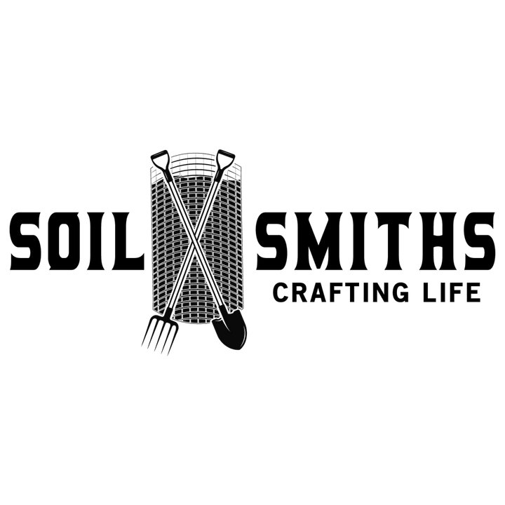 Soil Smiths Living Feed — Soil Smiths Crafting Life logo with crossed fork and spade graphic