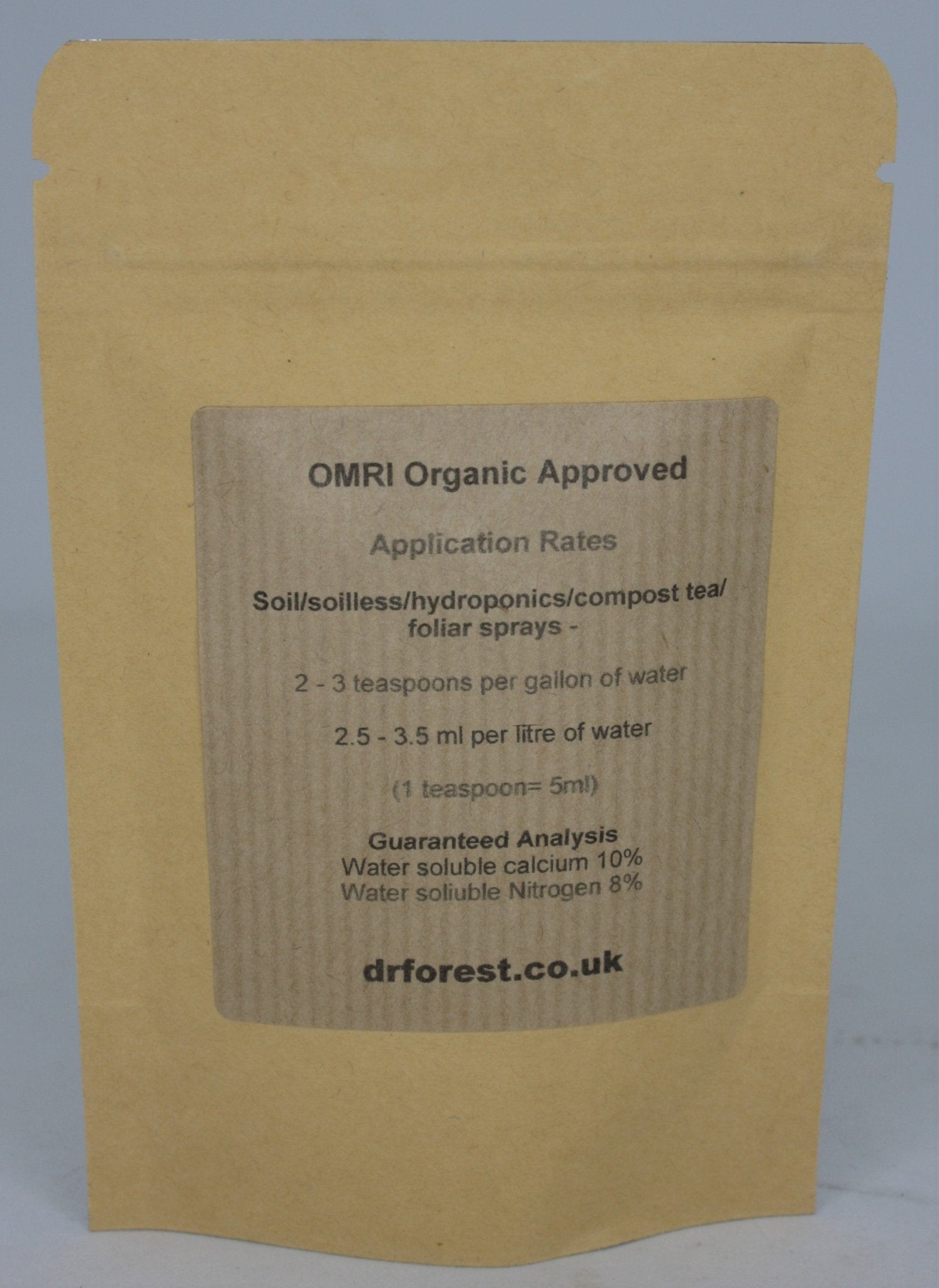 Cal-Mino Fertiliser. 8-0-0. 10% Calcium 100% Water Soluble. OMRI Organic Certified Dr Forest