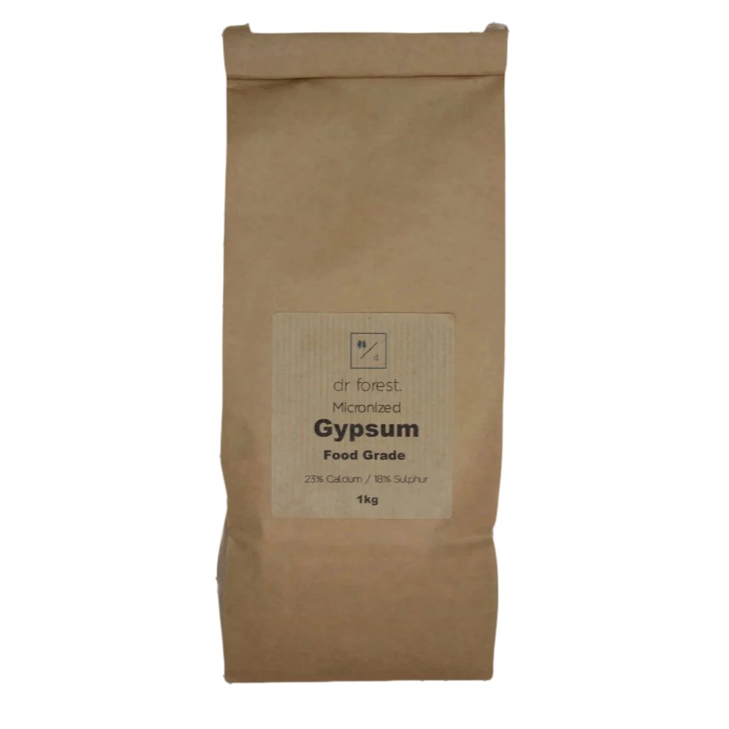 Micronized Gypsum 23% Calcium 18% Sulphur. Food grade product. Dr Forest